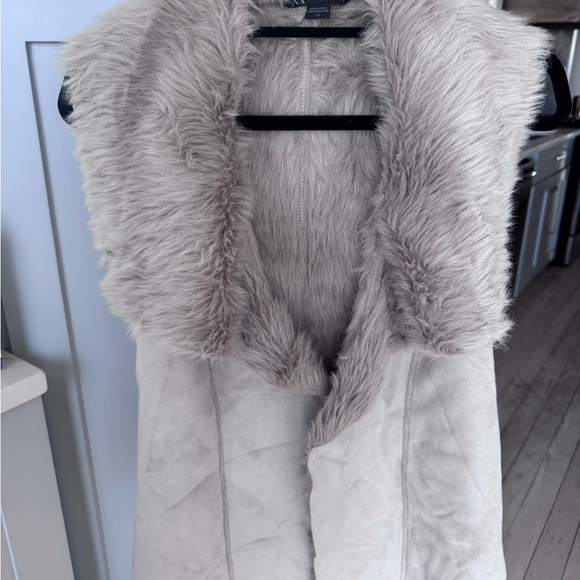 Armani Exchange Jackets & Blazers - Armani Exchange Faux Fur Shearling Vest Cream Beige Size Large Cozy Luxe Layer